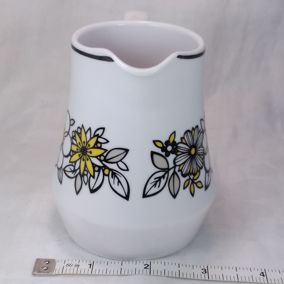 Noritake Progression TRESSA Creamer White Yellow Black Flowers 9029 - Picture 4 of 11
